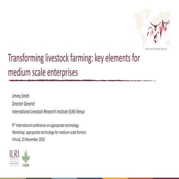 Transforming livestock farming: Key elements for medium scale enterprises