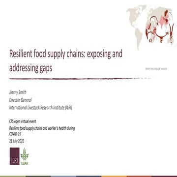Resilient food supply chains: Exposing and addressing gaps