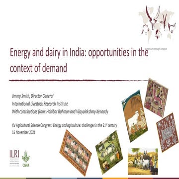 Energy and dairy in India: Opportunities in the context of demand