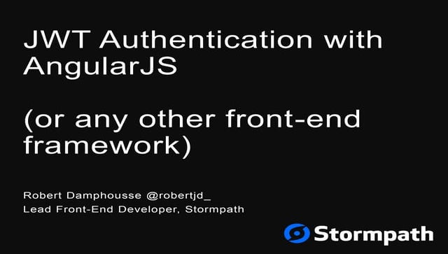 JWT Authentication with AngularJS