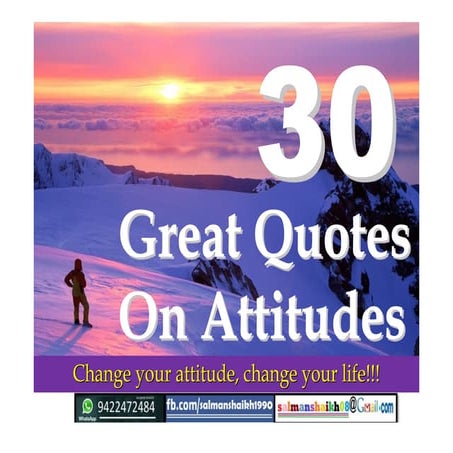 30 attitude matters