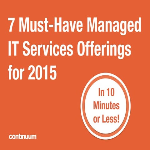 7 Must-Have Managed IT Services Offerings for 2015