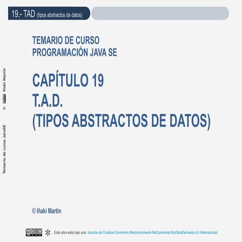 Jyoc java-cap19 tad (tipos abstractos de datos) | PDF