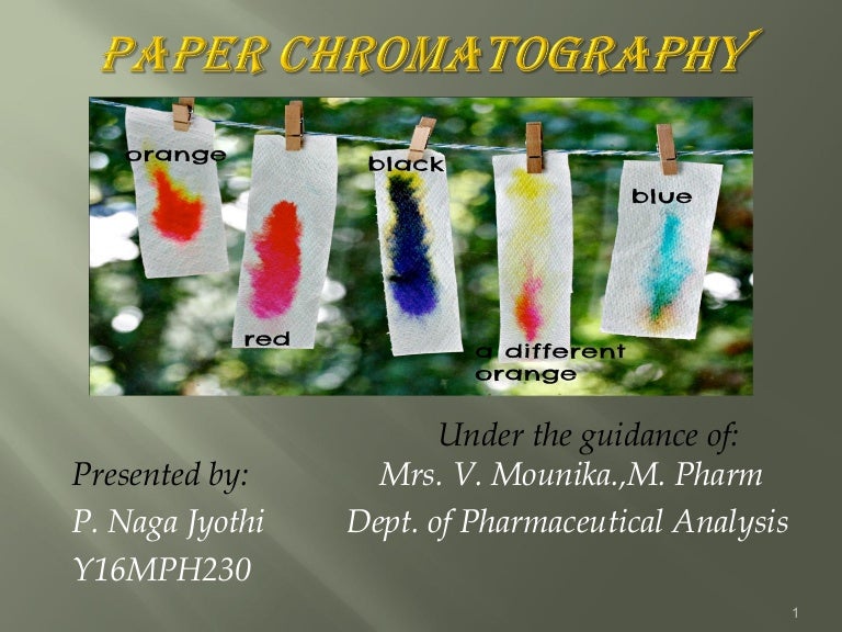 Paper Chromatography in simple words