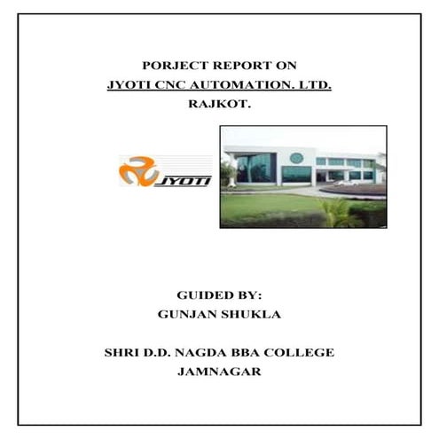 Jyoti cnc visiting report