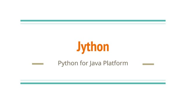 Jython-Introduction