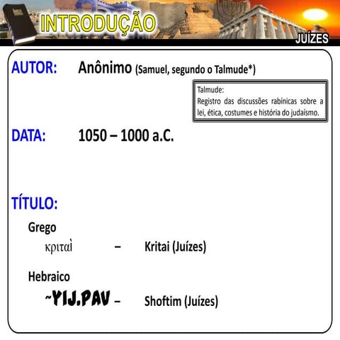 Juízes 21 - Sumário - ppt