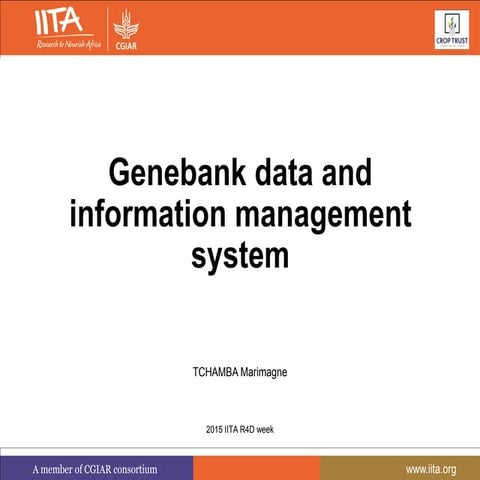 Genebank data and information management system
