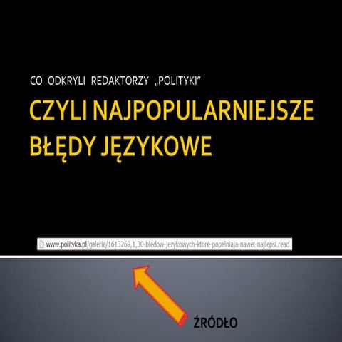 Błędy językowe