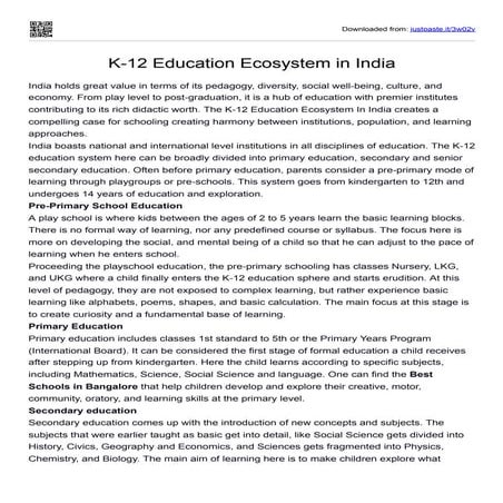 Best K-12 Schools in India