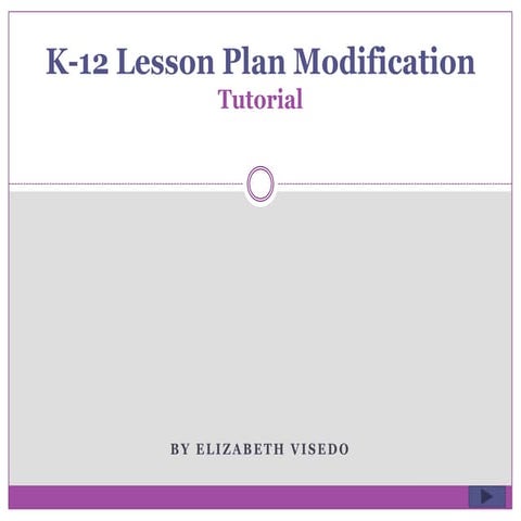 K 12 lesson plan modification tutorial s13 | PPT