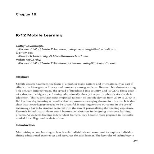 K 12 mobile-learning
