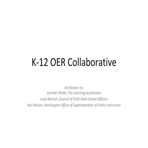 K12 OER Collaborative