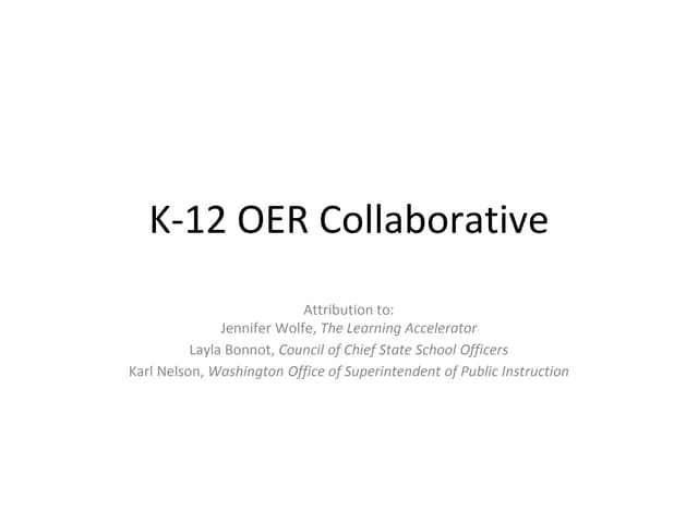 K12 OER Collaborative