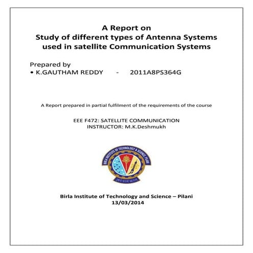 Satellite antennas