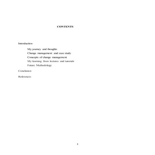 Concepts of change management