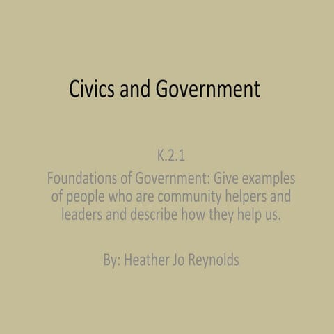 K.2.1 Social Studies