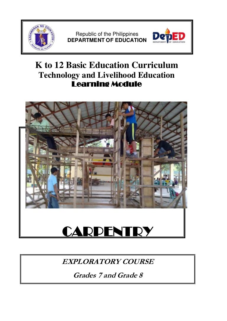 K To 12 Carpentry Learning Modules