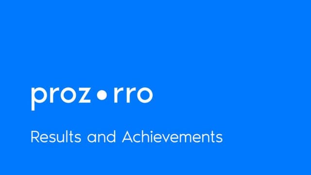 Prozorro 2020. Results and Achievement