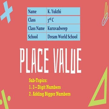 K. Yukthi  PPT - Place Vaue.pptx on place valuye