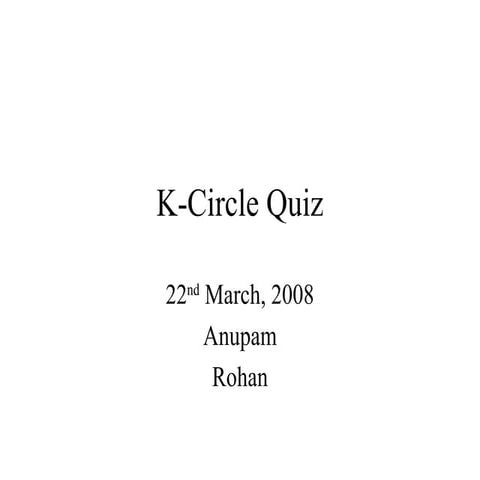 K circle quiz