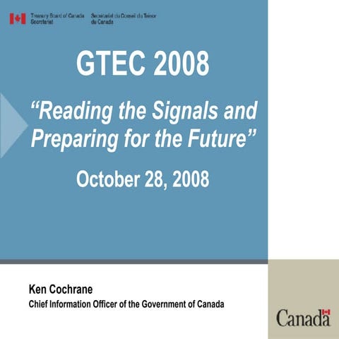 Ken Cochrane - Reading the Signals and Preparing for the Future