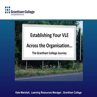 Establishing your VLE across the or...
