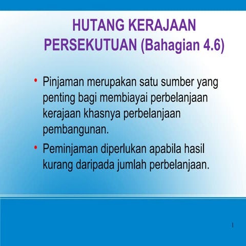 Ekonomi - Hutang Kerajaan Persekutuan