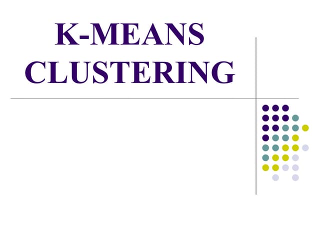 k-mean-clustering for data classification
