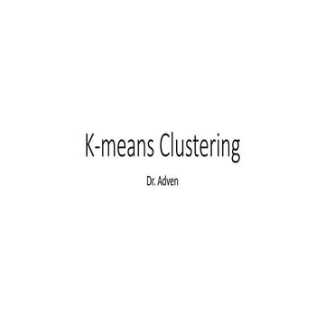 K means Clustering Algorithm | PPT