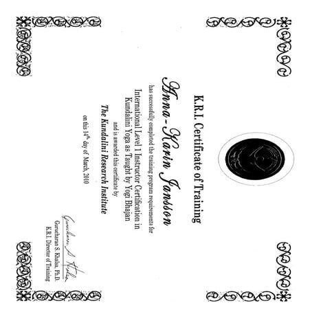 K.r.i certificate of training | PDF