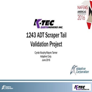 K tec 1243 tail load development-fatigue-optimization nafems 2016