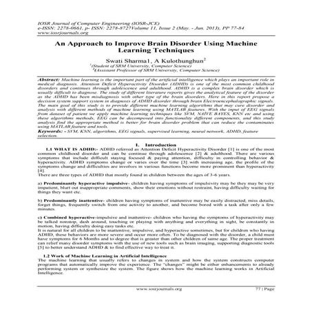 An Approach to Improve Brain Disorder Using Machine Learning Techniques