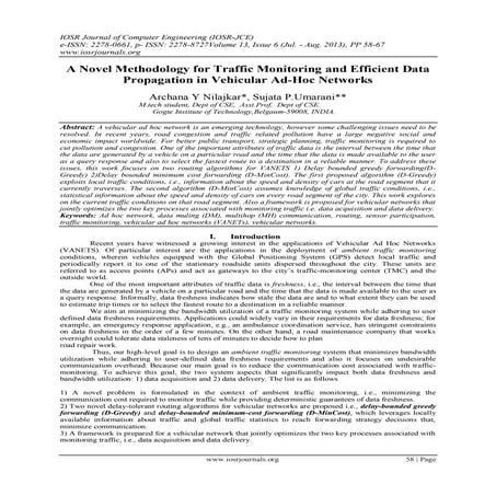 A Novel Methodology for Traffic Monitoring and Efficient Data Propagation in ...