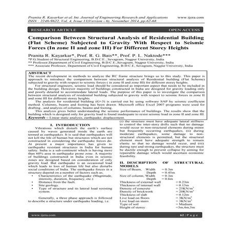 Comparison Between Structural Analysis of Residential Building (Flat Scheme) ...