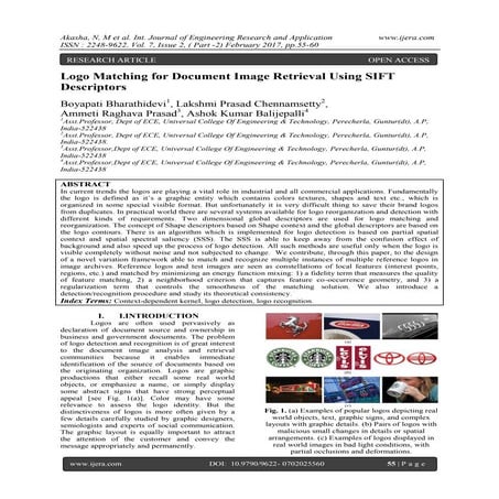 Logo Matching for Document Image Retrieval Using SIFT Descriptors