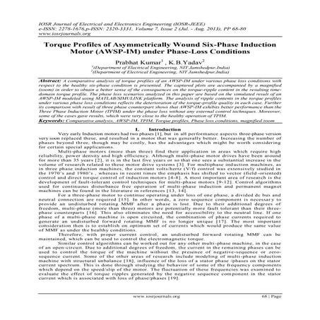 Torque Profiles of Asymmetrically Wound Six-Phase Induction Motor (AWSP-IM) u...