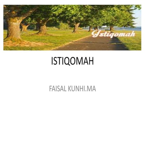 Istiqomah dan iman