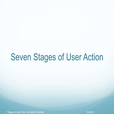7 Stages of User Action Theory
