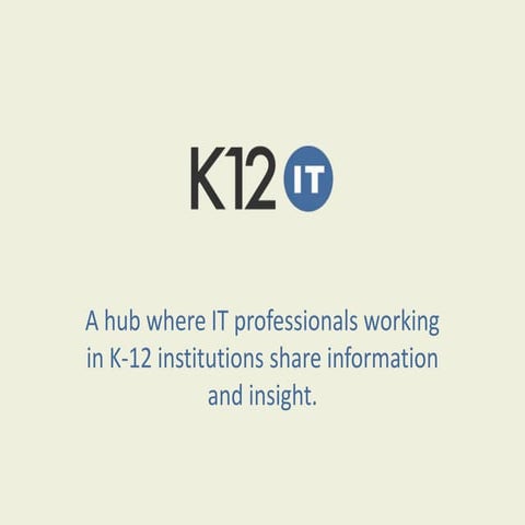 K12IT Welcome