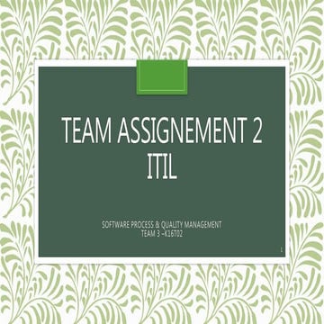 ITIL (IT Infrastructure Library) 