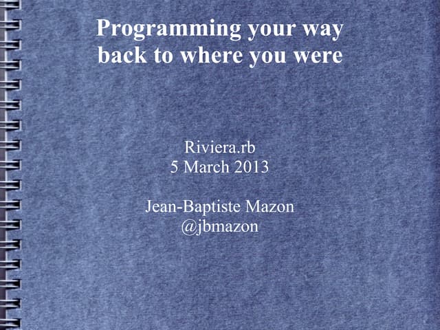 Quines—Programming your way back to where you were