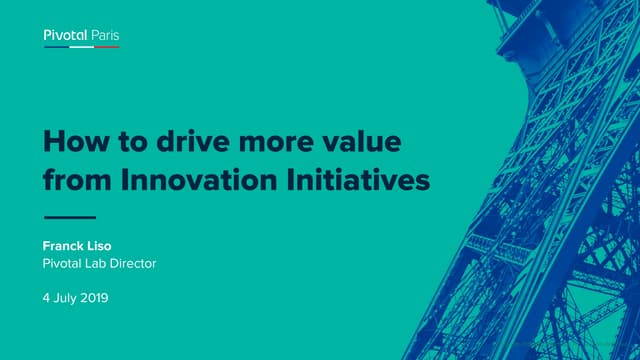  How to drive more value from Innovation Initiatives
