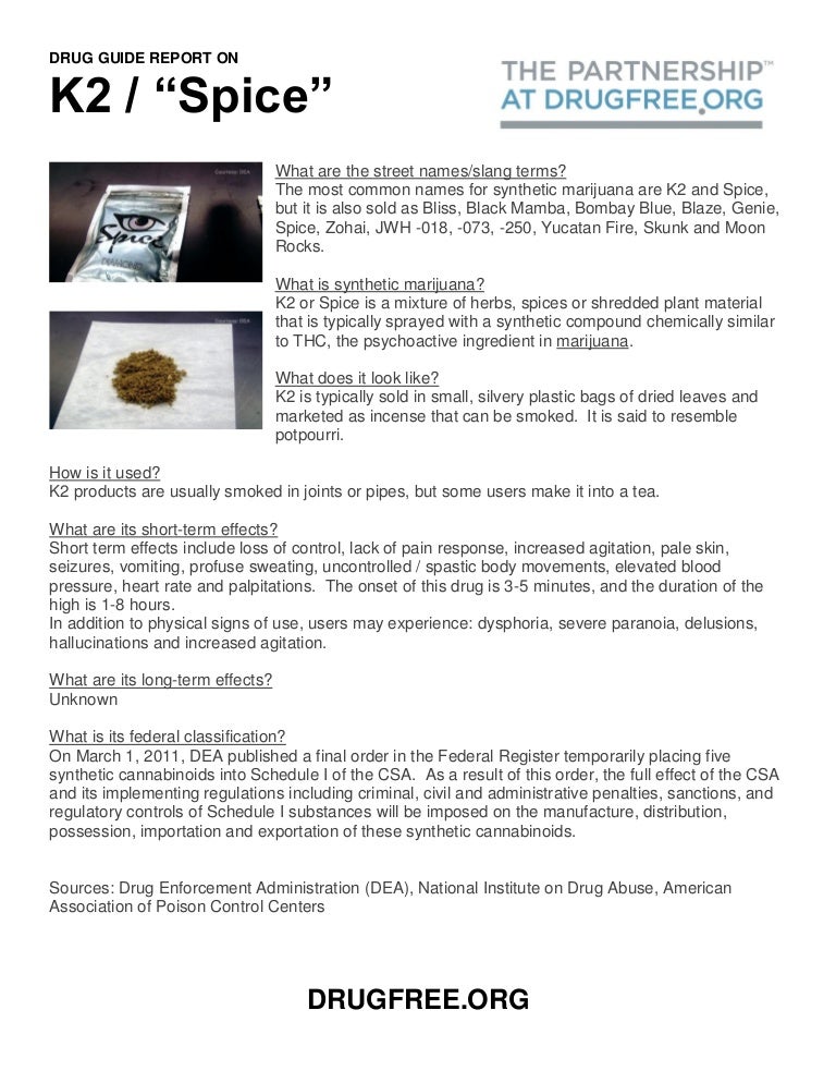 K2 Spice Drug Information