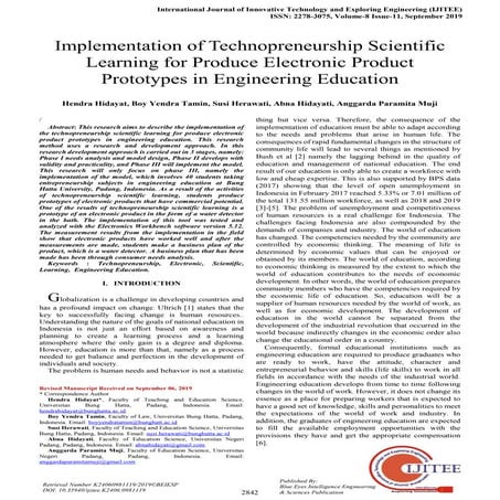 Implementation of Technopreneurship Scientific Learning ...