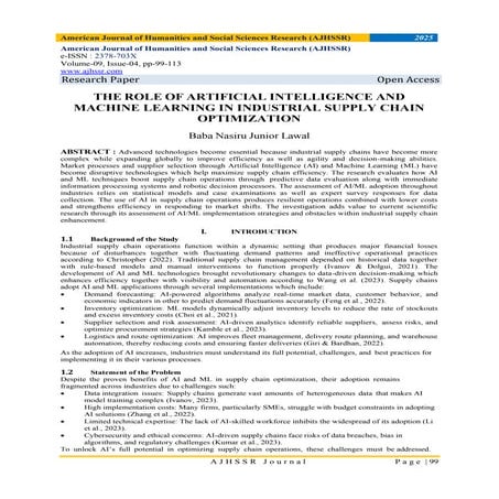 THE ROLE OF ARTIFICIAL INTELLIGENCE AND MACHINE LEARNING IN INDUSTRIAL ...