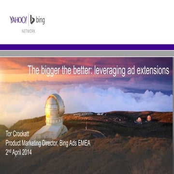 K^2 London Presentation: The Bigger The Better - Tor Crockatt