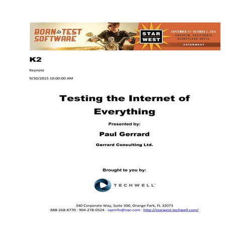 Testing the Internet of Everything