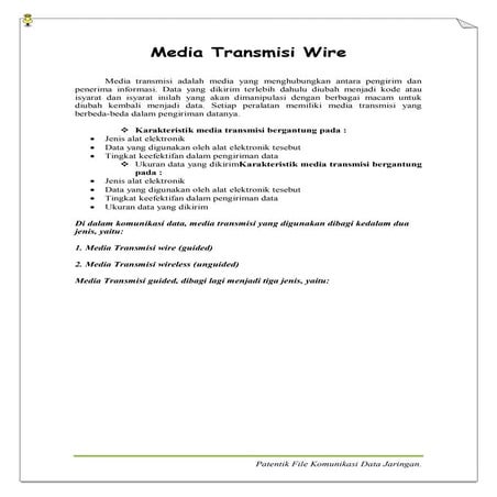 Media Transmisi Wire