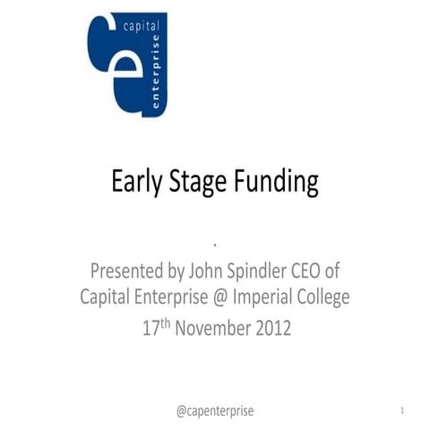 K3 - John Spindler (CEO of Capital Enterprise)